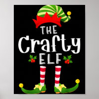 Crafty Christmas Elf Matching Pajama X-mas Party 