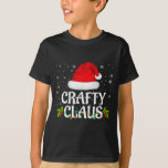 Crafty Claus Christmas Lights Santa Pajama Family  T-Shirt<br><div class="desc">Crafty Claus Christmas Lights Santa Pajama Family Matching</div>