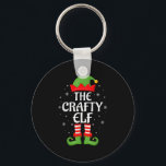 Crafty Elf Xmas Family Matching Elf Squad Christma Key Ring<br><div class="desc">Crafty Elf Xmas Family Matching Elf Squad Christmas</div>
