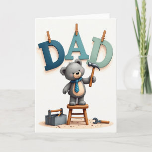 Crafty Fathers Day Bear Card