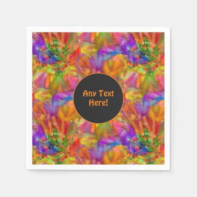 Crafty Kids Messy Fun with Your Occasion Text  Napkin (Front)