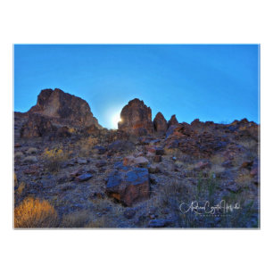 Craggy Wash Sun Rays Poster