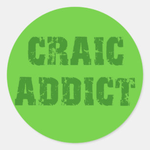 CRAIC ADDICT CLASSIC ROUND STICKER