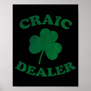 Craic Er Funny St. Patrick's Day Shamrock Tee Poster