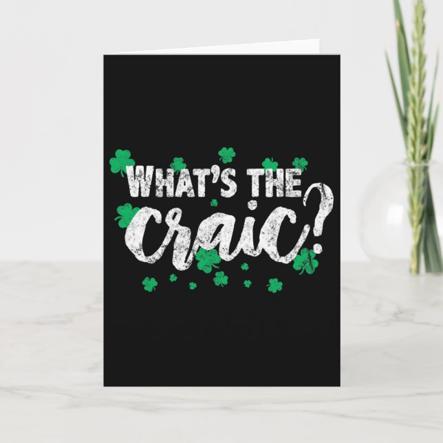Craic Irish Expression Pride Ireland St Patricks F Card (Front)