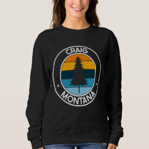 Craig Montana MT USA City Pride Retro Sunset Sweatshirt