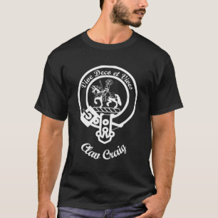 Craig Surname Last Name Scottish Clan Tartan Badge T-Shirt