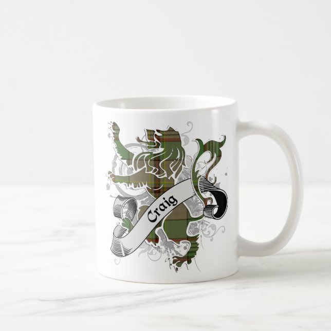 Craig Tartan Lion Coffee Mug (Right)