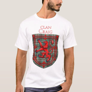 Craig Tartan Scottish Plaid Lion Rampant T-Shirt