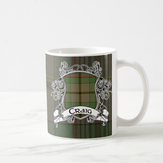 Craig Tartan Shield Coffee Mug (Right)