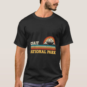 Crait National Park Mountain Trees Sun Camg Hiking T-Shirt