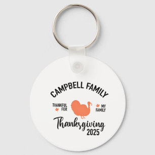 Crampbell Family 2025 Thanksgiving Turkey Dinner Key Ring