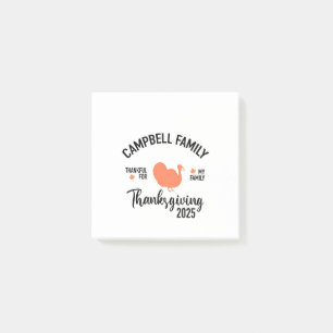 Crampbell Family 2025 Thanksgiving Turkey Dinner Post-it Notes