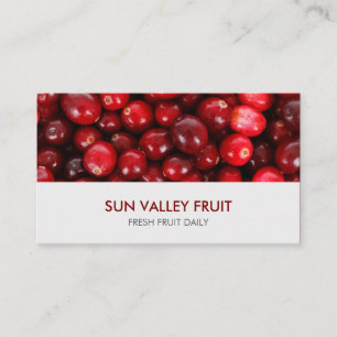 Cranberries Closeup Fruit Wholesale Retail Business Card