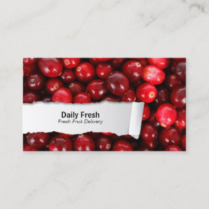 Cranberries Customisable FoodCloseup Business Card
