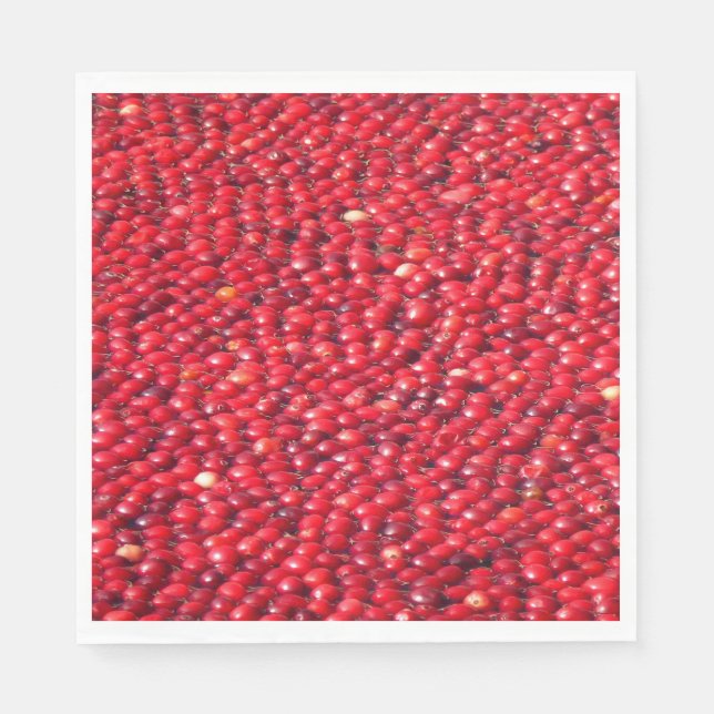 Cranberries Festive Red Napkin (Front)
