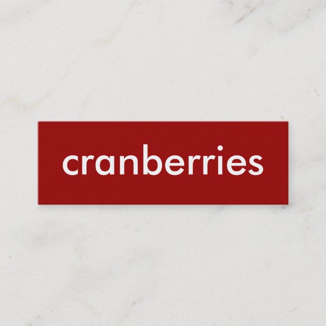 cranberries mini business card (Front)
