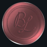 Cranberry 2 Letter Monogram Wax Seal Stickers<br><div class="desc">These elegant casual style script 2 Letter double Monogram Faux Wax Seal Stickers in the Cranberry Burgundy Wine Red colorway will make the perfect finishing touch to your save the dates, wedding invitations, or other special occasion stationery. Seal your envelopes or favour bags easily and beautifully with the look of...</div>
