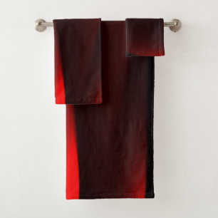 Cranberry And Black Lights Bath Towel Set