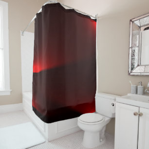 Cranberry And Black Lights Shower Curtain