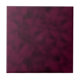 Cranberry and Black Mottled Ceramic Tile