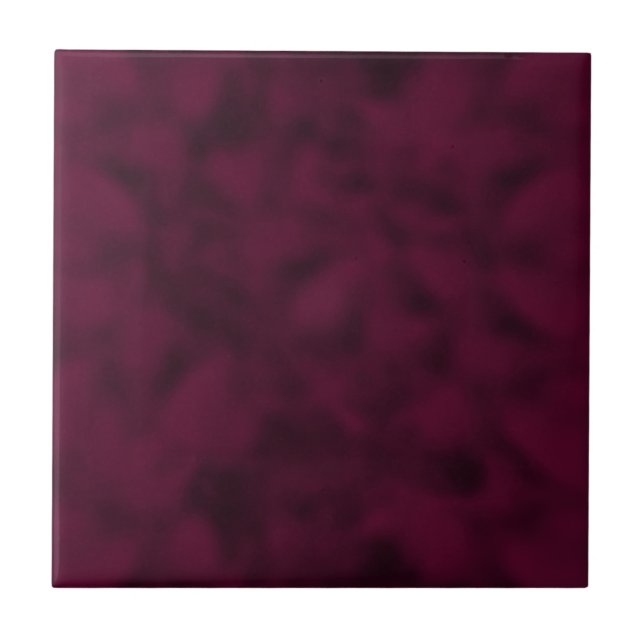 Cranberry and Black Mottled Ceramic Tile (Front)