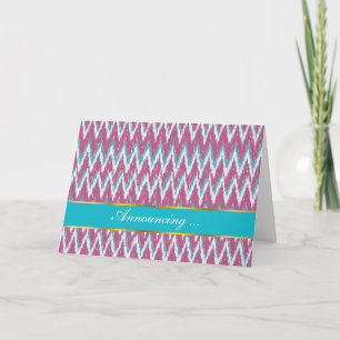 Cranberry and Teal iKat ZigZag Pattern Announcement