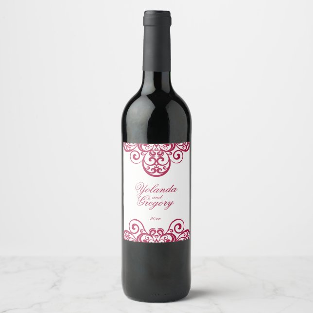 Cranberry Antique, Ornate Wine Label (Front)