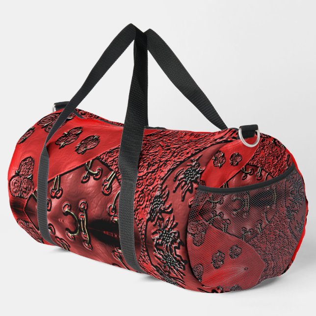 Cranberry Bazaar  Duffle Bag (Right Corner)