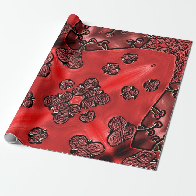 Cranberry Bazaar  Wrapping Paper (Unrolled)