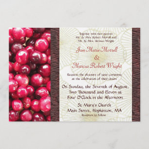 Cranberry Fall Wedding Invitation