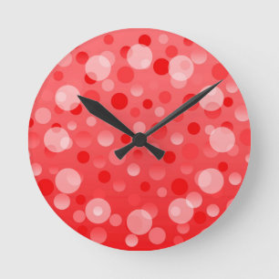 Cranberry Fizz 'Bubbles' clock round