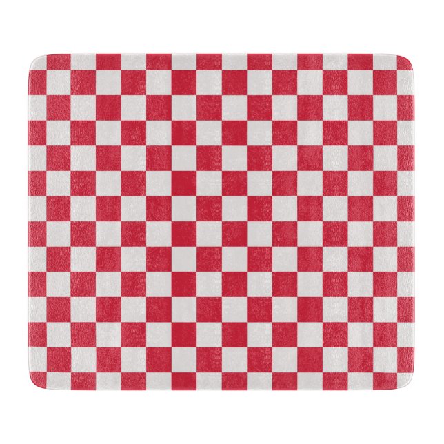 Cranberry fizz chequerboard pattern cutting board (Front)