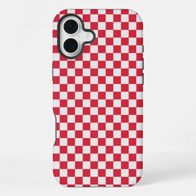 Cranberry fizz chequerboard pattern iPhone case (Back)
