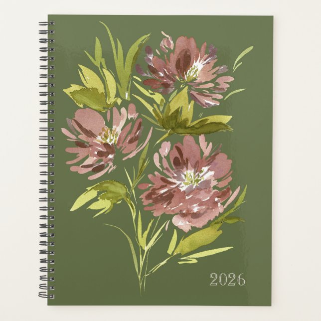 Cranberry floral planner (Front)