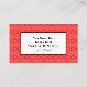 Cranberry Gradient Infinity Hearts Business Card
