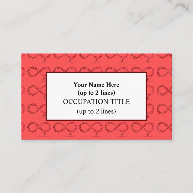 Cranberry Gradient Infinity Hearts Business Card (Front)