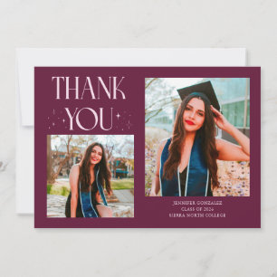 Cranberry Graduate Thank You 2-Photo  Announcement