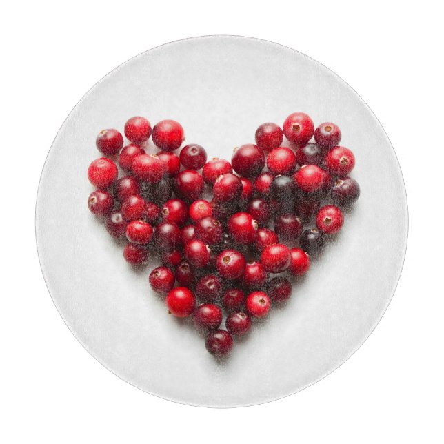 Cranberry Heart Cutting Board (Front)