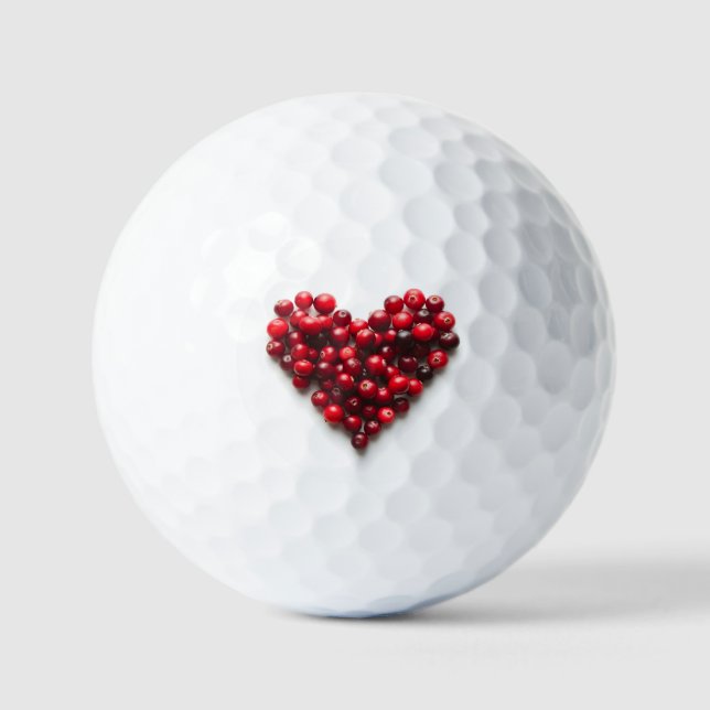 Cranberry Heart Golf Balls (Front)