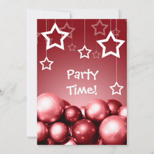 Cranberry Holiday Party Custom Invitations
