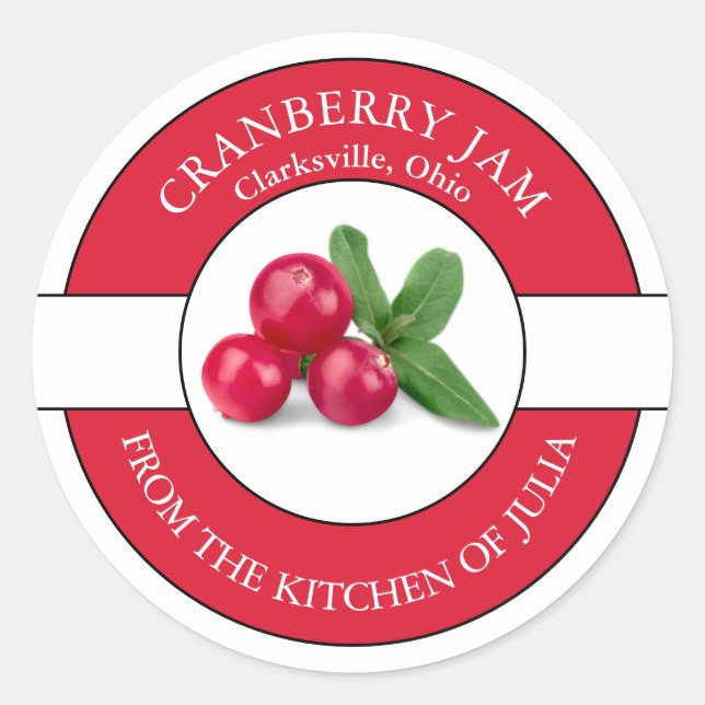 Cranberry Jam Label  (Front)