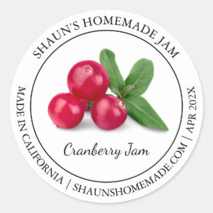 Cranberry Jam Modern label
