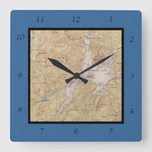 Cranberry Lake, Wanakena, Oswegatchie River Area Square Wall Clock