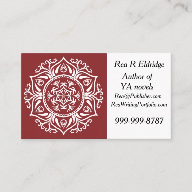 Cranberry Mandala Business Card (Front)