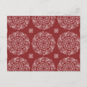 Cranberry Mandala Postcard