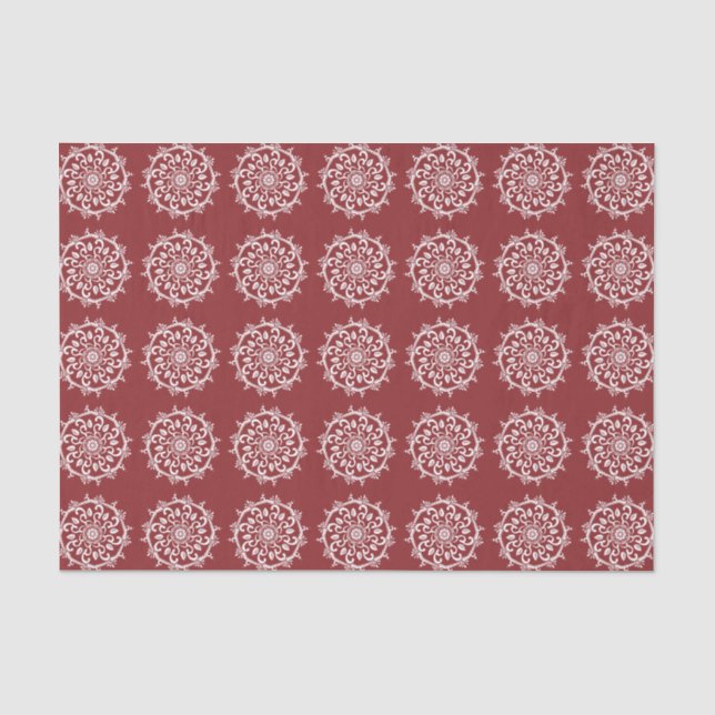 Cranberry Mandala Tissue Paper (Front)