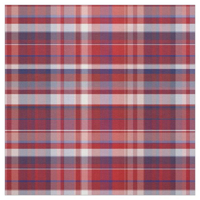 Cranberry Navy Wht Preppy Madras Style Plaid Sz6#1 Fabric (Swatch)