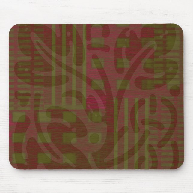 cranberry olive woodcut Celtic inspiration Mouse Pad (Front)