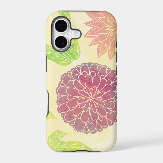 Cranberry & Orange Floral Print